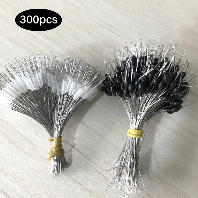 

300pcs/lot Float Transparent Rubber Stopper Ss S M L Fishing Bobber Stopper Float Cylindrical Space Bean Fish Line Accessories