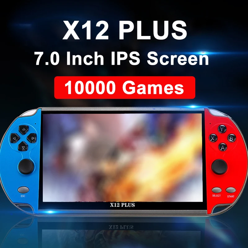 X7/X12 Plus Console Di Gioco Portatile Schermo Hd Da 5.1/7 Pollici Lettore Di Videogiochi Audio Portatile Integrato 10000 Giochi Retrò Regalo Di Compl