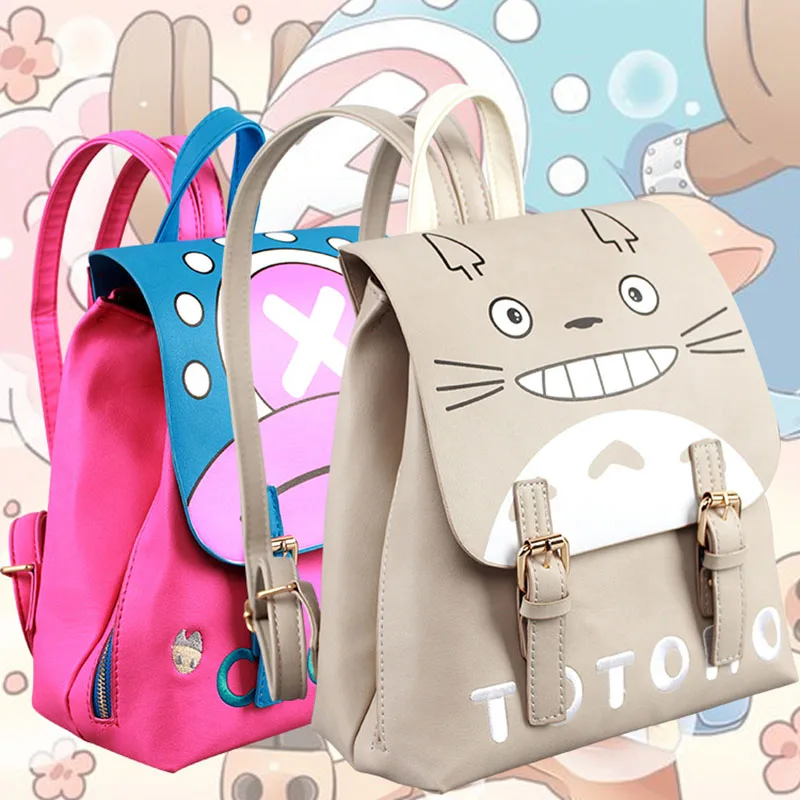 

Anime One Piece Tony Tony Chopper Totoro Cute Cartoon Manga Two Dimensions Student School Bag Backpack Shoulder Bag Cosplay Back