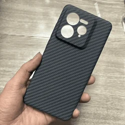 Stylish Carbon Fiber Texture Shockproof Bumper Case for Realme GT6 (China) (Black)