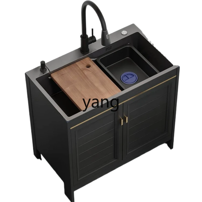 

CX Kitchen Stainless Steel Vegetable Washing Basin All-in-One Cabinet Multi-Functional Sink Floor Type