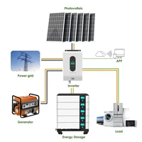 Batterie tout-en-un pour système solaire, onduleur 12kva, 48V, 200ah, 10kwh, 20kwh, 30kwh, 40kwh, 50kwh, Lifepo4, batterie de stockage d'énergie au Lithium 1