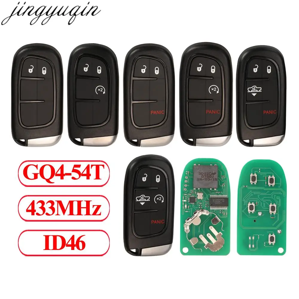 

Чип Jingyuqin 433 МГц ID46 PCF7953 для Dodge RAM 1500 2500 3500-2013 FCC:GQ4-54T 2/3/2017 кнопочный смарт-ключ для автомобиля