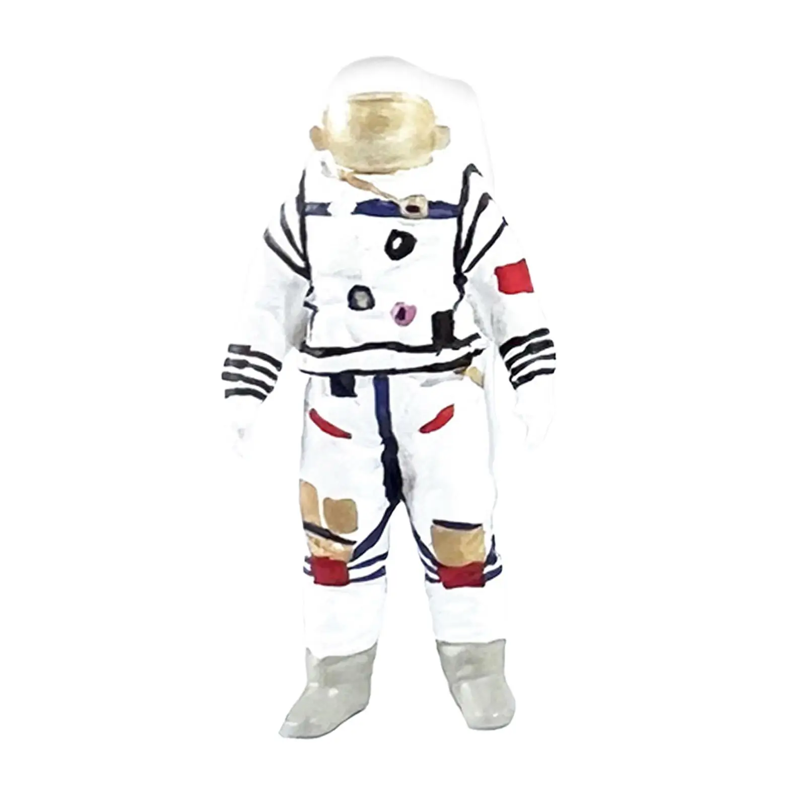 1/64 Astronaut Figurines Hand Painted Statue Miniature Astronaut Action Figure for Scenery Landscape Photography Props Layout