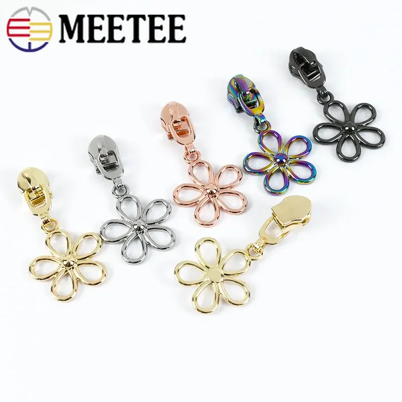 5/10/20Pcs 5# Zips Silders For Nylon Zipper Bag Decoration Zippers Pulls Head Repair Kits DIY Garment Sewing Accessories