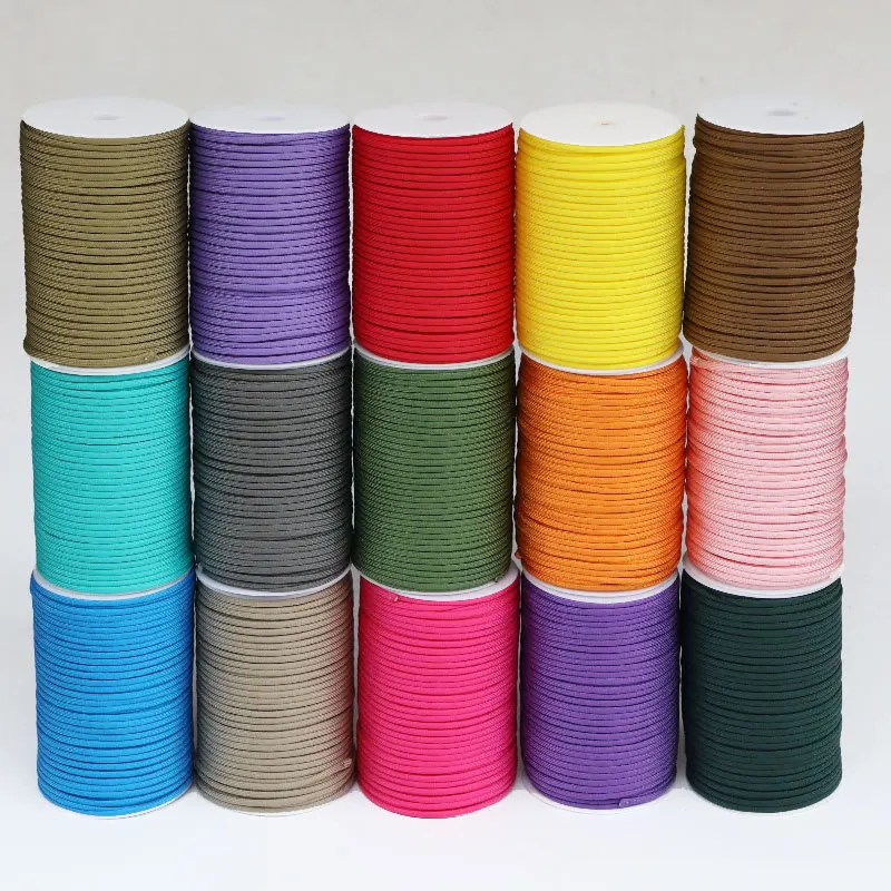 100M 7 Core 550lb Paracord Dia.4mm Survival Parachute Rope Tent Accessories for DIY Making Lanyard Bracelet Dog Collar Idea Gift