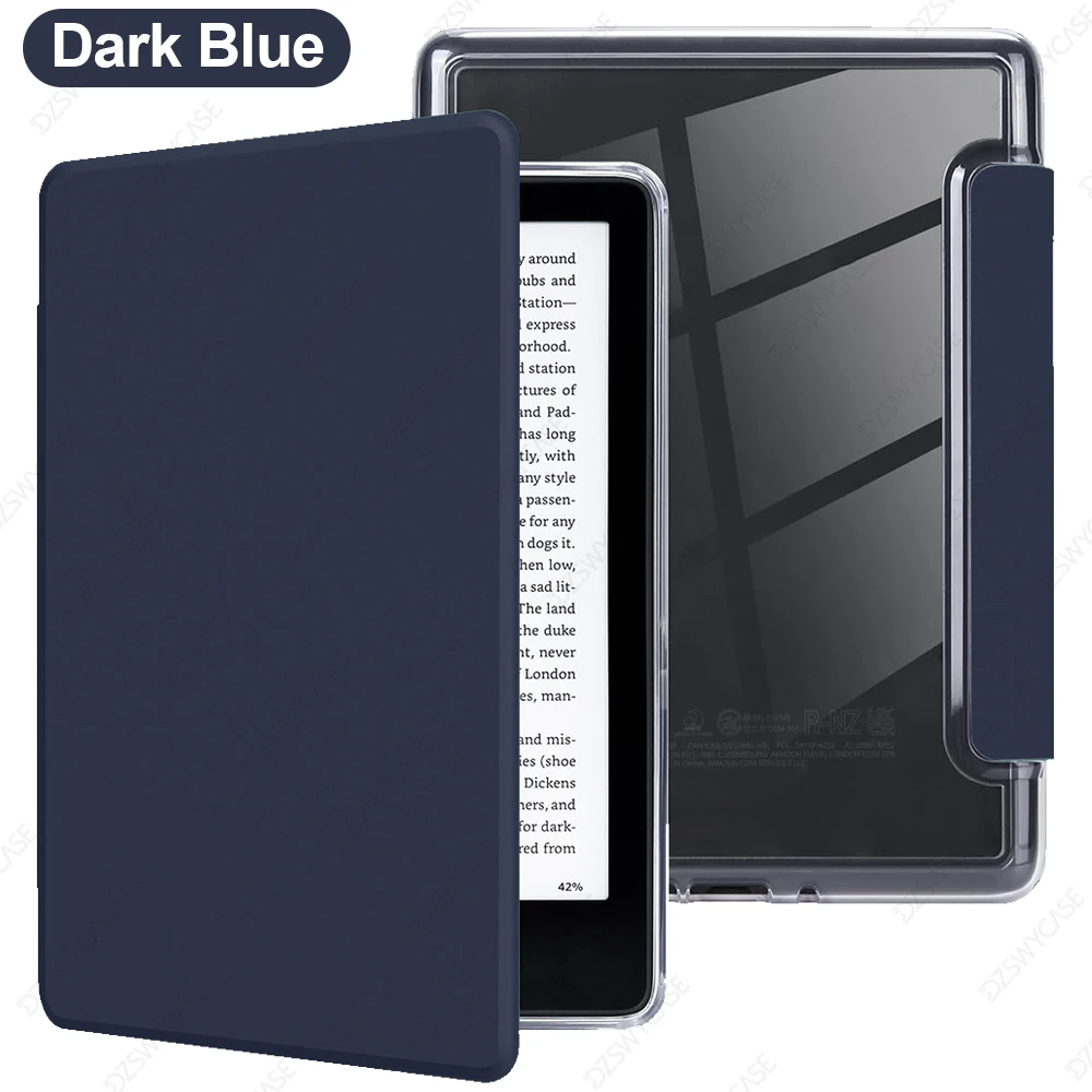 Kindle Paperwhite 11. Nesil 2021 6.8 inç M2L3EK için Kılıf, Hafif PU Deri ve Şeffaf Akrilik Arka Kapak, Otomatik Uyku/Uyandırma