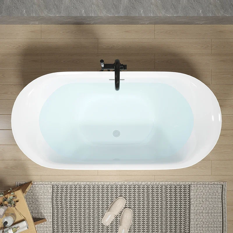 New bathtub seamless one acrylic freestanding adult hotel residential small apartment European-style bathtub