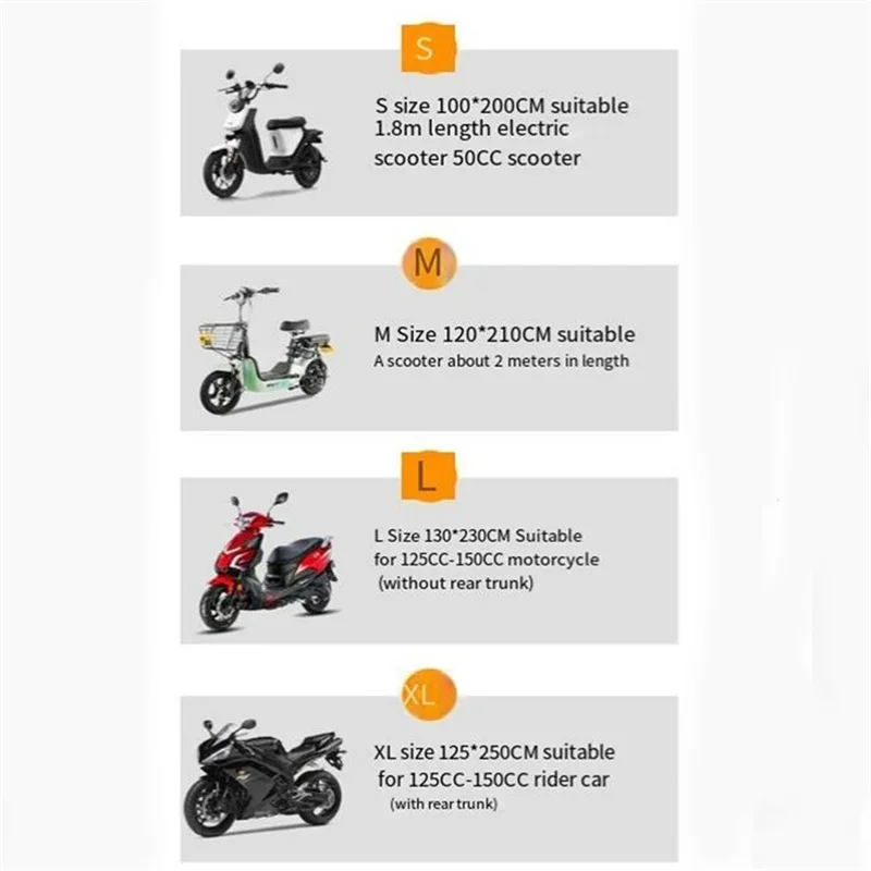 All-Weather Waterproof Motorcycle and Scooter Cover with UV Protection and Dust Guard for Outdoor and Indoor Use