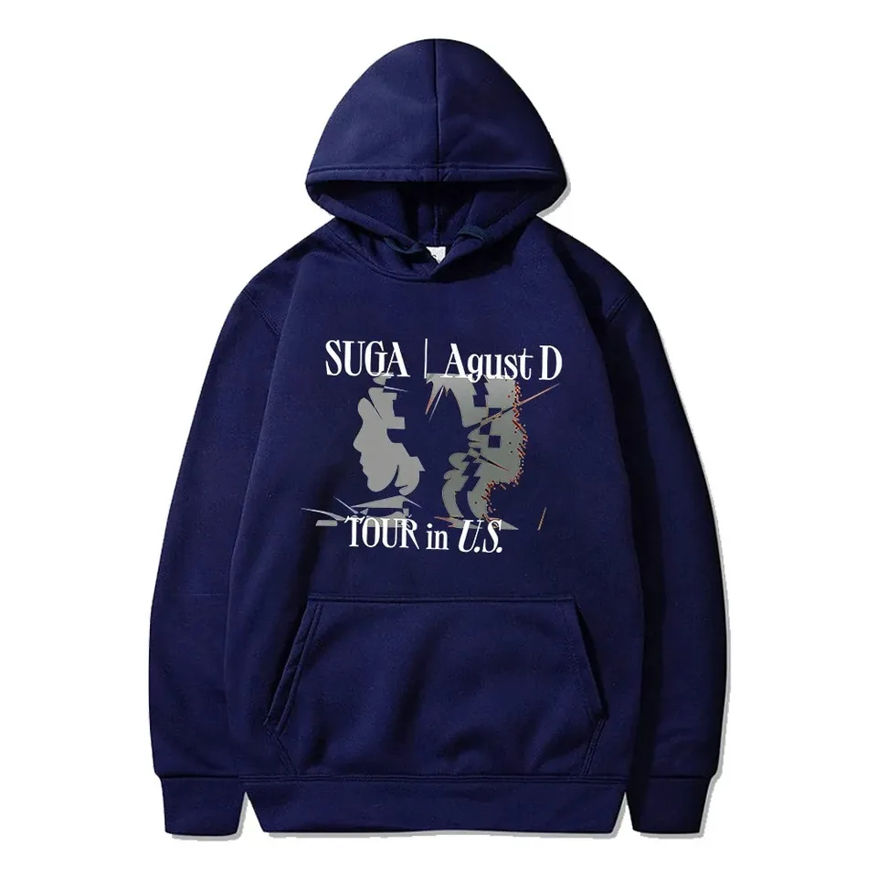 Kpop Suga Agust D Tour Merch Hoodie Long Sleeve Streetwear Men