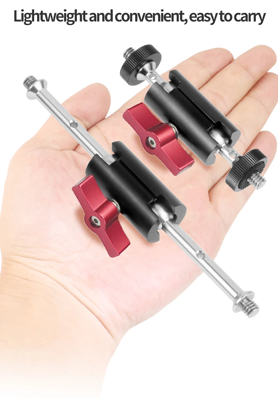 360 Tripod Magic Arm Mount Adapter Dual Ballhead 1/4"Screw Articulating Connecto