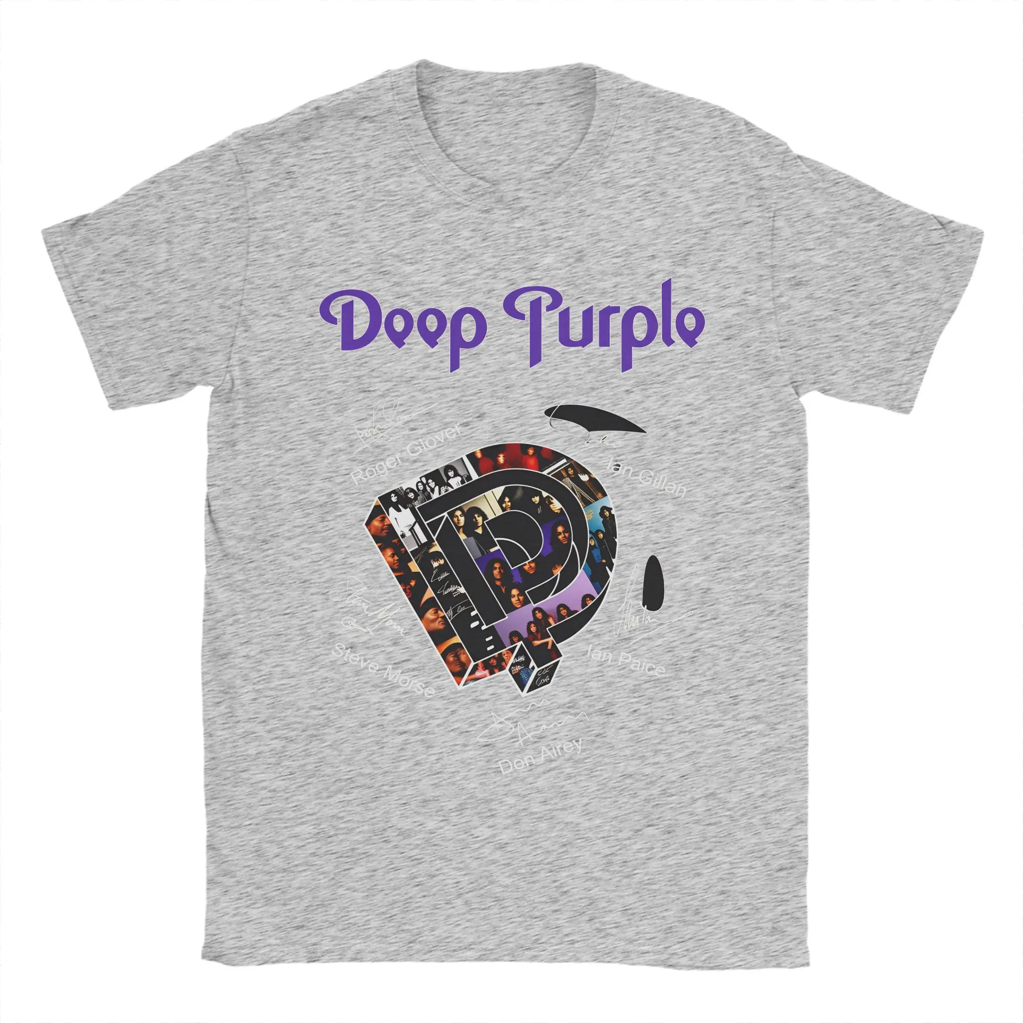 Vintage Deep Purple Band Men's 100% Cotton Short Sleeve T-Shirt