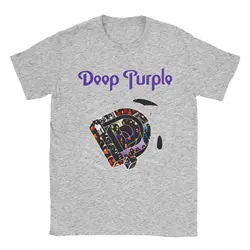 Vintage Deep Purple Band Men's 100% Cotton Short Sleeve T - Shirt - XXXL (GRAY)