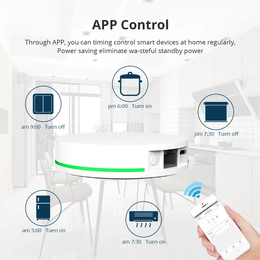 inteligente vida app controle remoto zigbee 30 hub com fio 03