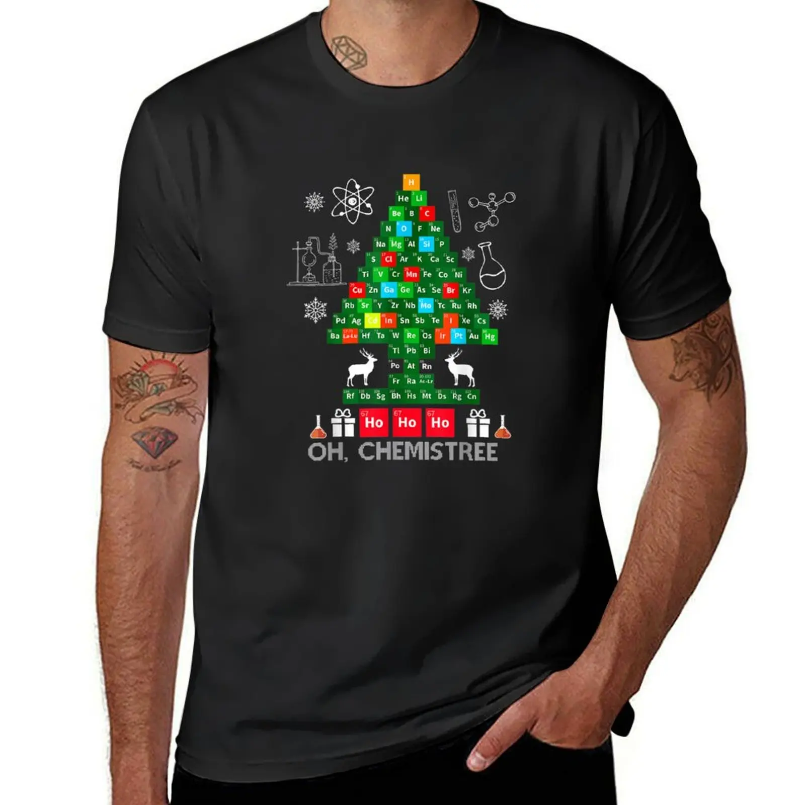 Science Christmas Oh Chemist Tree Chemistree T-Shirt Short sleeve tee summer top mens t shirts pack