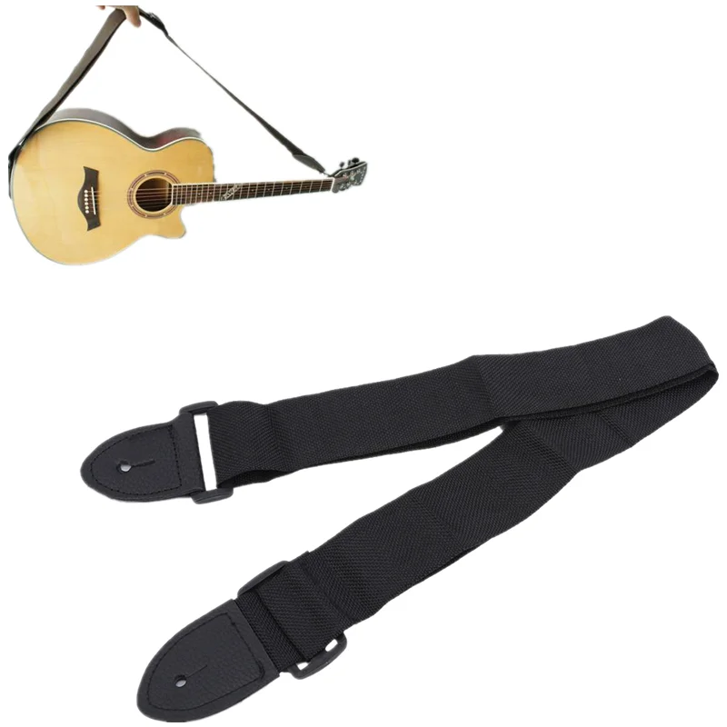 68cm-124cm Gitarrengurt aus Leder Verstellbarer Schultergurt für Gitarre E-Gitarre Bass-Gitarre Teile Zubehör – Detail 1