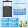 Water Cooler Dispenser with Ice Maker, 3 in 1 Top-Loading Hot & Cold Water Dispenser 5 Gallon, 48 LBS Daily-Ice, Portable Ice Cu 3