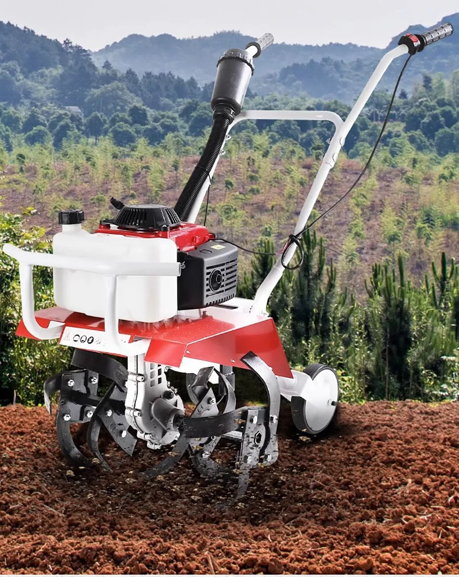 Description Picture 4 of itemGasoline Micro Cultivator Agricultural Garden Tools Gasoline Multi-function Minitype Rotary Tiller Machinery for Far