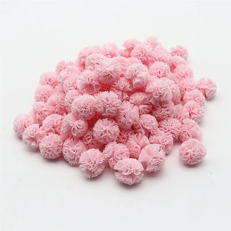 Color Lace Chiffon Ball DIY Children Clothes Hat Craft Handmade Baby Headdress Decoration Materials Craft Supplies 60-120 Pieces