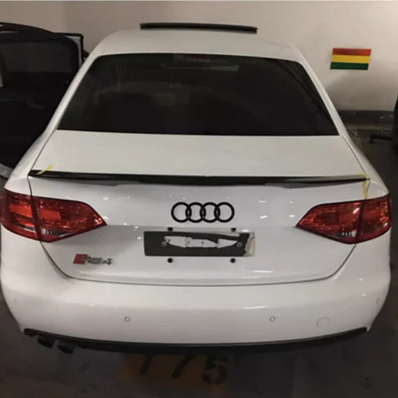 

Неокрашенный внешний задний спойлер из АБС-пластика, украшение для багажника, крыло багажника, автомобильный Стайлинг для Audi New A4 B8 2009-2012