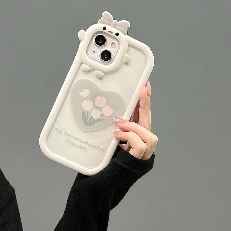 3D чехол с бантом для Samsung S23 Ультра чехол для Galaxy A54 A53 A52 ...
