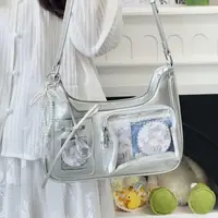 Sacs Ita transparents pour femmes, sacoche transparente pour filles, sacs à main de styliste pour dames, fourre-tout avec Badge, sac à main Lolita, tendance 3
