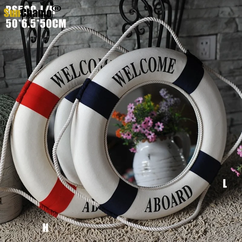 Stile Mediterraneo 50 Centimetri Di Cotone Salvagente Bar Living Room Di Trasporto Marittimo Complementi Arredo Casa Artigianato Appendiabiti Da Paret