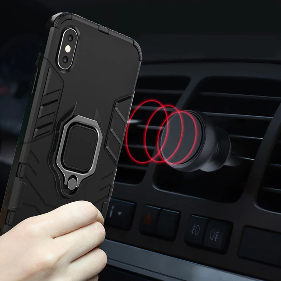 Luxury Magnetic Ring Car Phone Case Cover