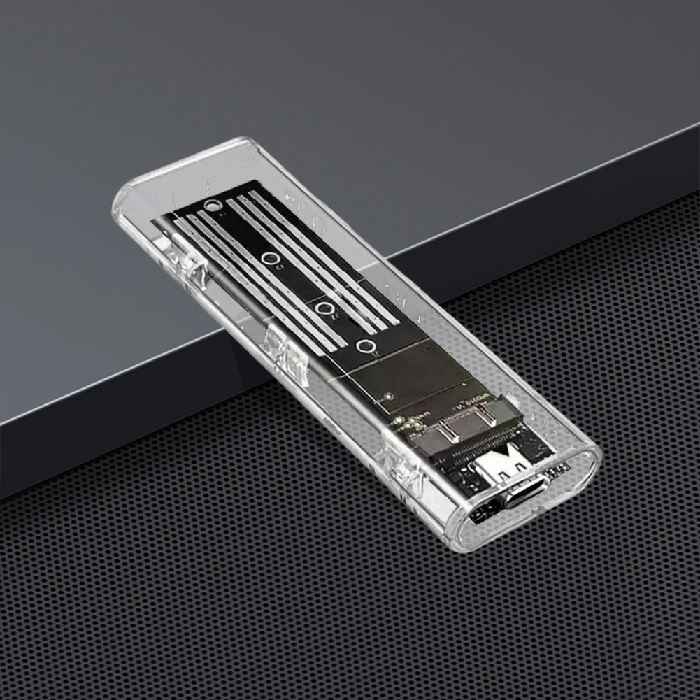 Transparent PC External SSD Case USB 3.1 Hard Disk Box