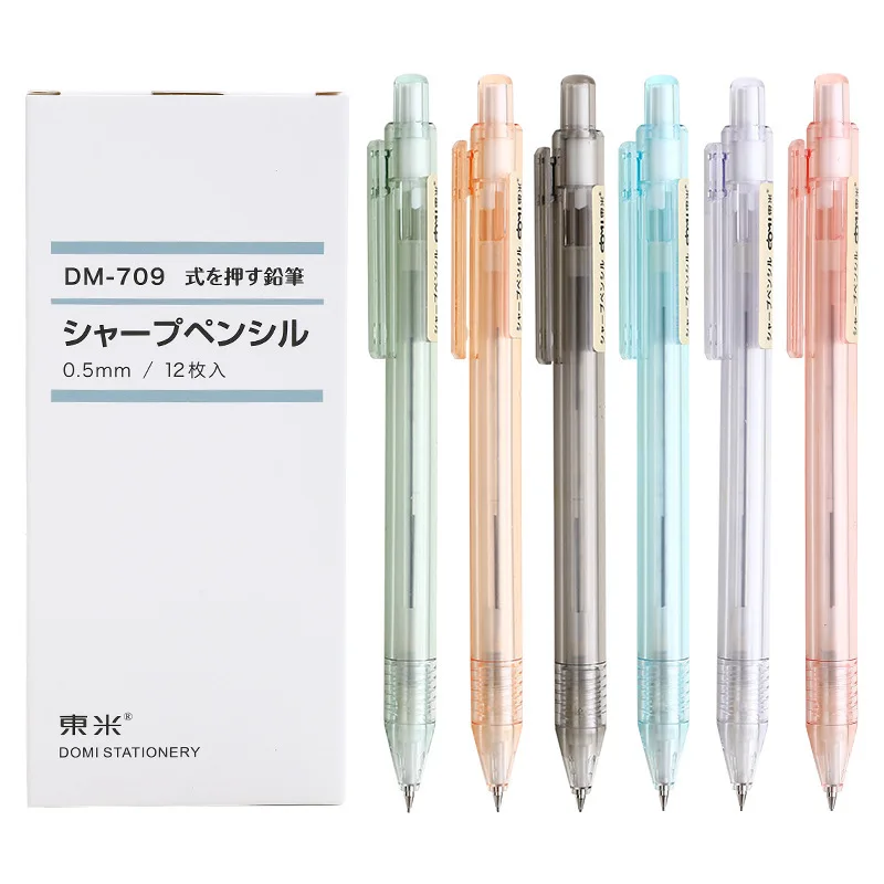 

0.5mm Automatic Pencil Transparent Mechanical Pencil Candy Color School Stationary Office Supplies