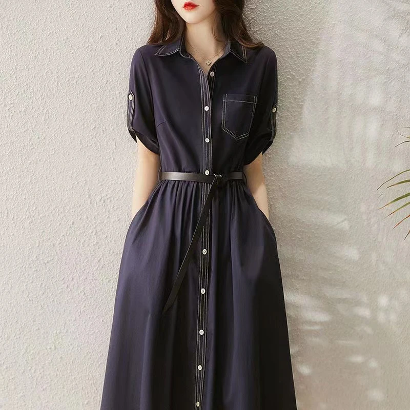 

Vintage Blue Slim Fit Style Dress, New, Summer