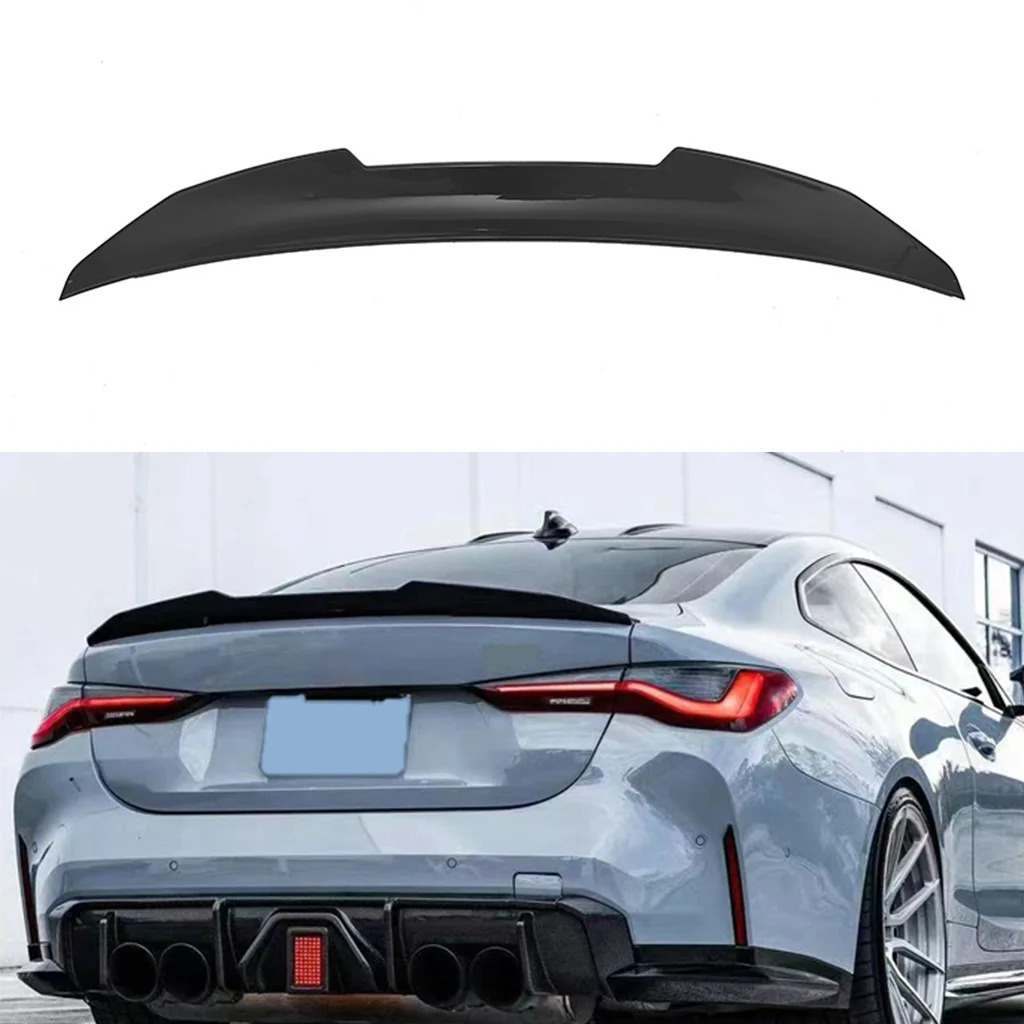 

Glossy black Car Tail Wing Rear Trunk Lip Spoiler Trim For BMW 4 Series G22 PSM Style ABS Car Accessories