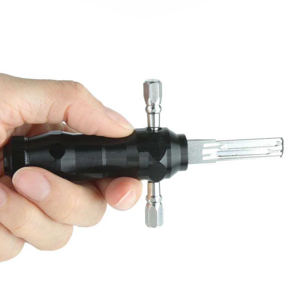 Multifunktionales 10-teiliges Lockpicking-Set mit T-Griff, Tragbares Schlossöffnungs-Werkzeug für Haus-, Schrank- und Türschlösser, Schlossdekodierer – Detail 8