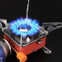 Outdoor Mini Square Stove Portable Folding Gas Stove Card Camping Cooking Utensil Ultra-Light Travel Cookware Hiking Equipment 2