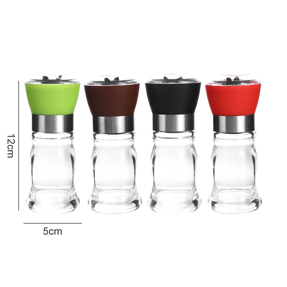 1PC Manual Salt Pepper Mill Grinder Seasoning Bottle Spice Grinding Containers Adjustable Mill Kitchen Gadgets salt and pepper grinder nut spice grinder herb spice grinder