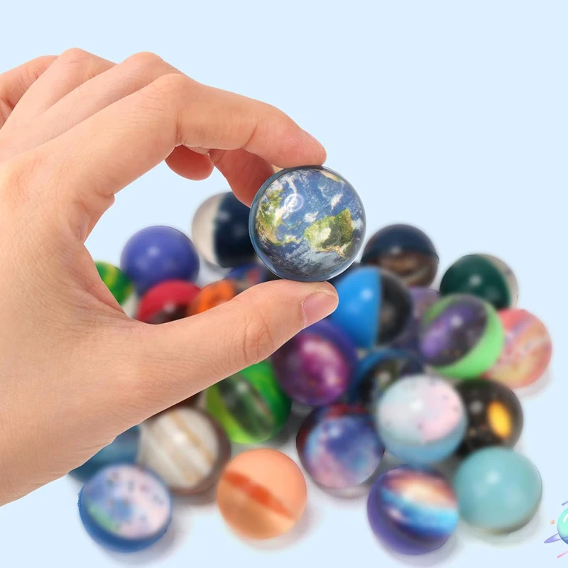 20/10PCS Solar System Planets Space Themed Party Favors For Kids Bouncy Balls Lot 30MM Birthday Gifts Classroom Prize 3