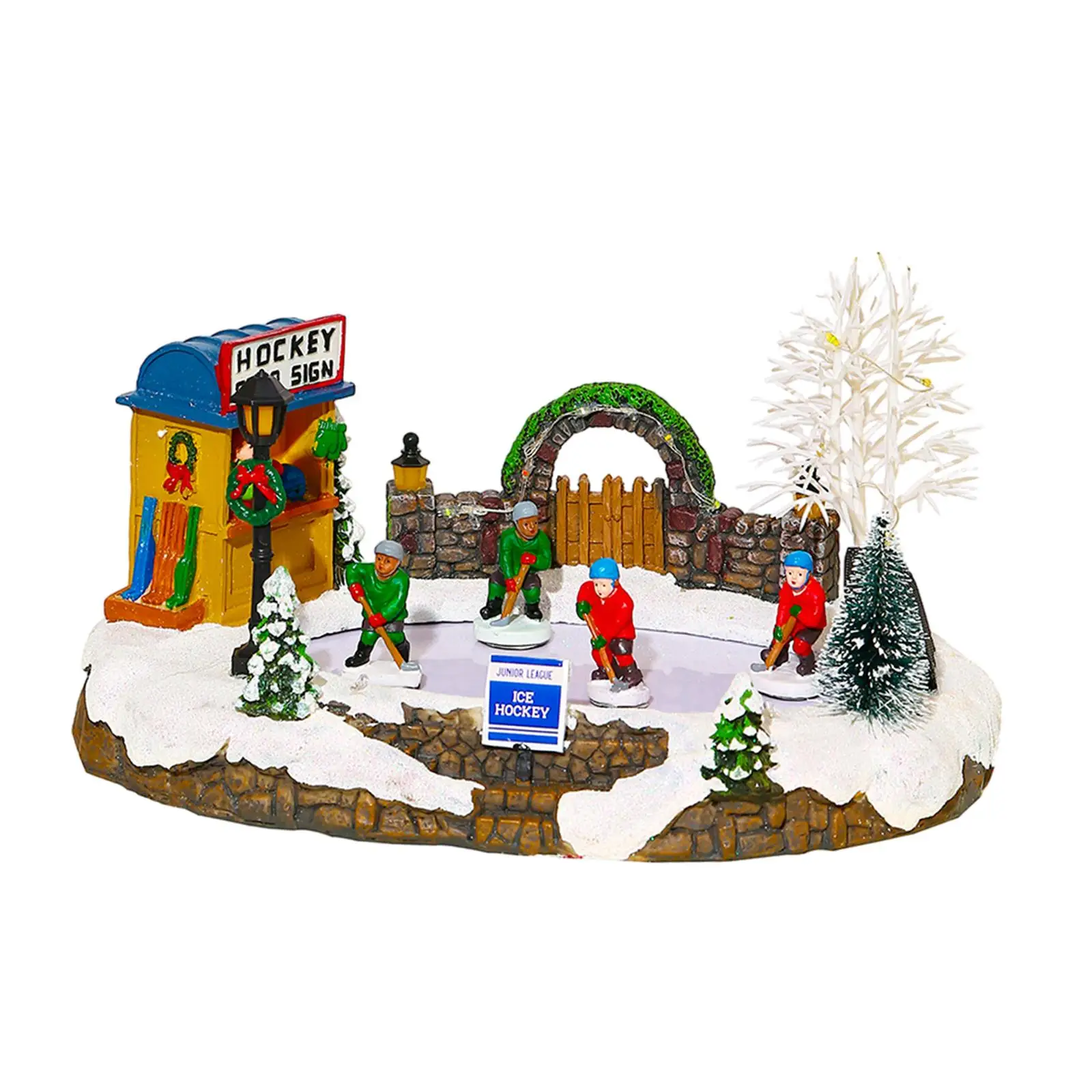 

Lighted Xmas Village Tabletop Hockey Christmas LED Lighted Table Hockey