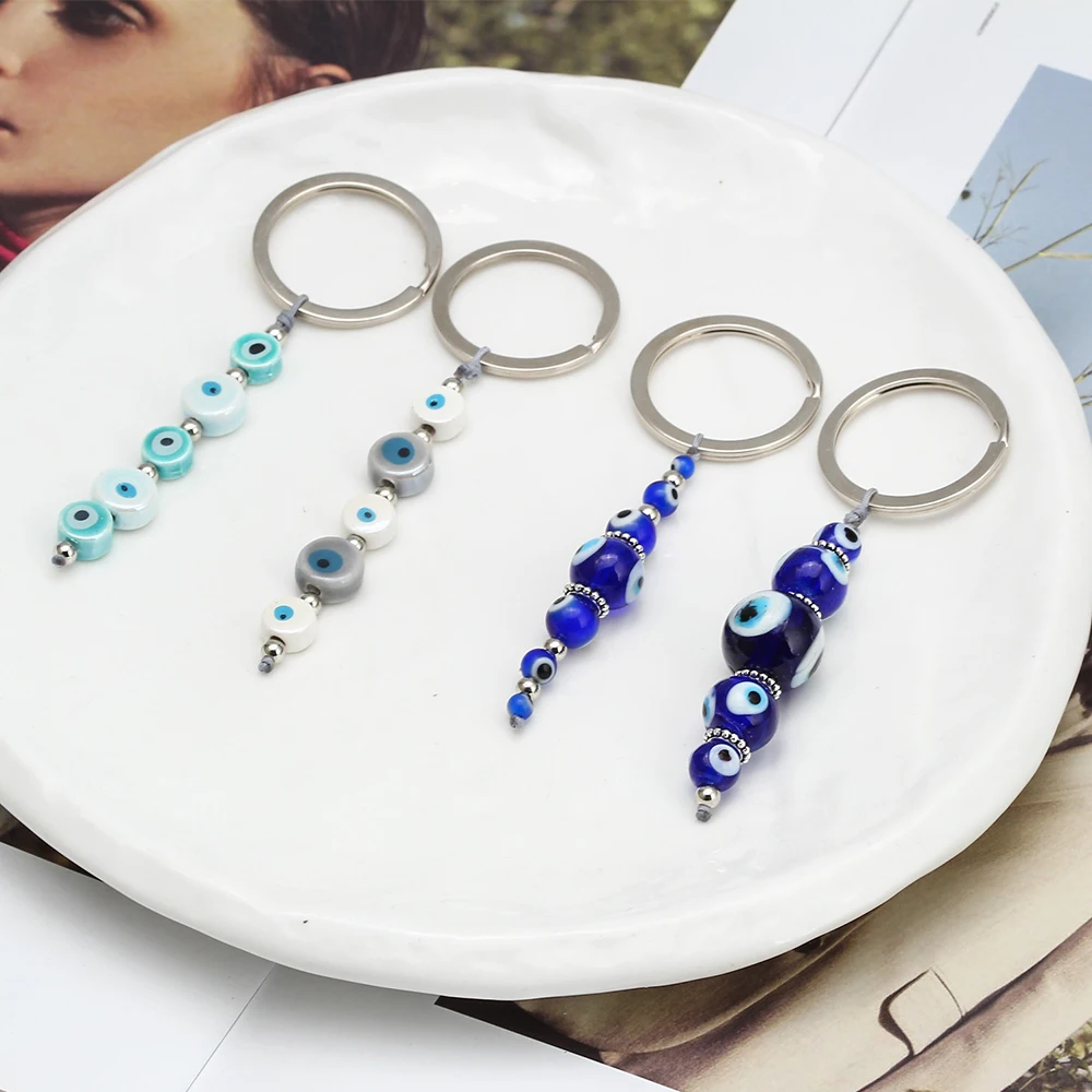 Porte-clés Nazar Boncuk Anahtarlık avec perles de verre fait à la