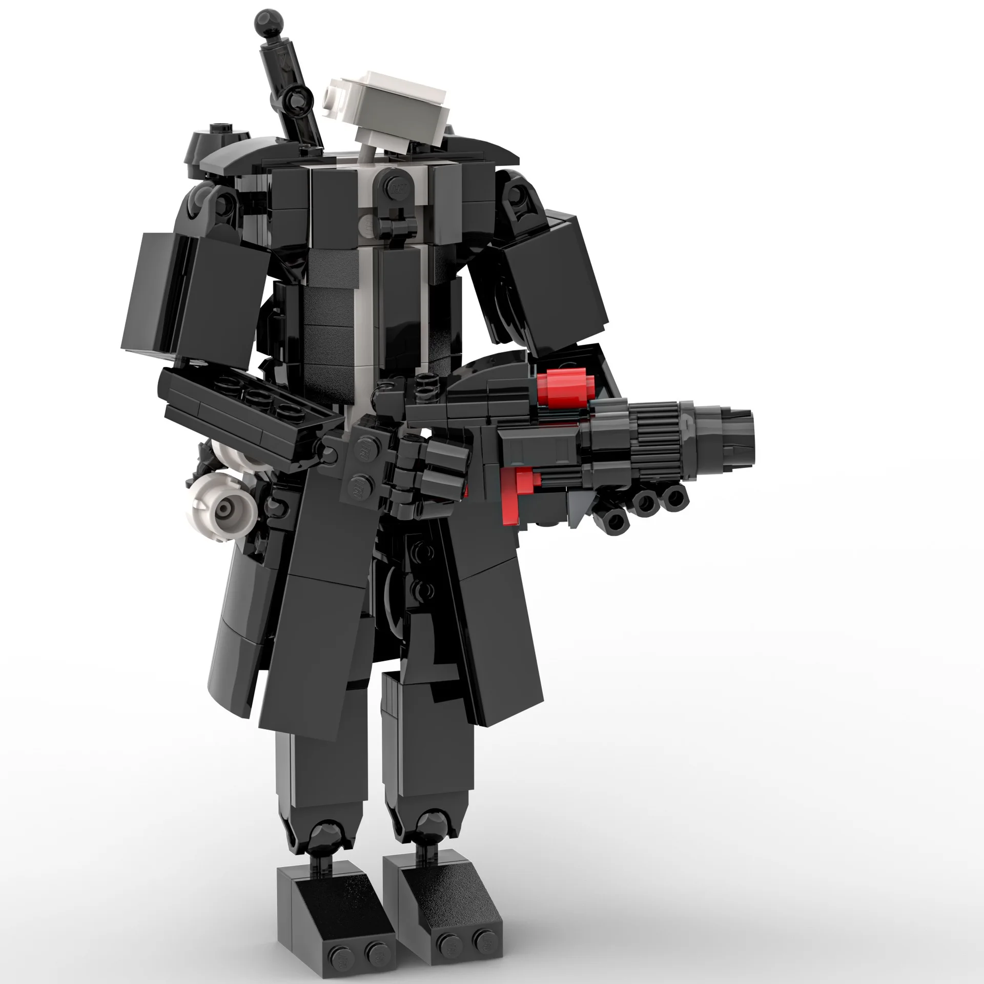 Moc Skibidi Toilet Enhanced Black Suit Monitor Set Scientist Camera Speaker Brick Toy Regalo Di Compleanno Per Bambini