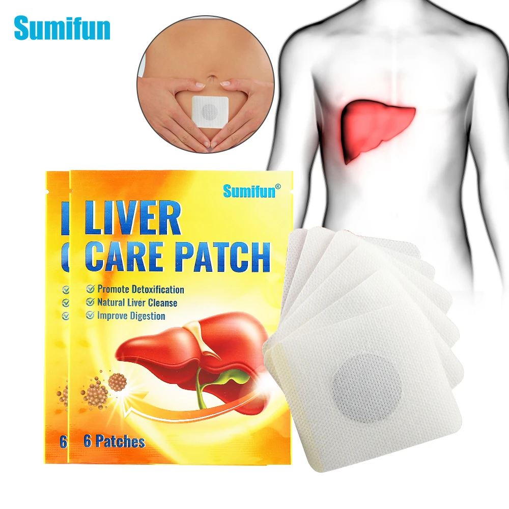 Sumifun 6/12Pcs Liver Care Plaster Herbal Liver Cleanse Detox Medicine Lung Health Digestion Improve Medical Patch