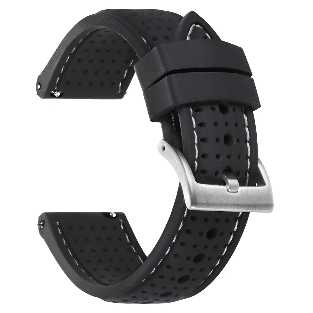 Deluxe Silicone Waterproof Watch Strap - Breathable, Soft Rubber Bracelet