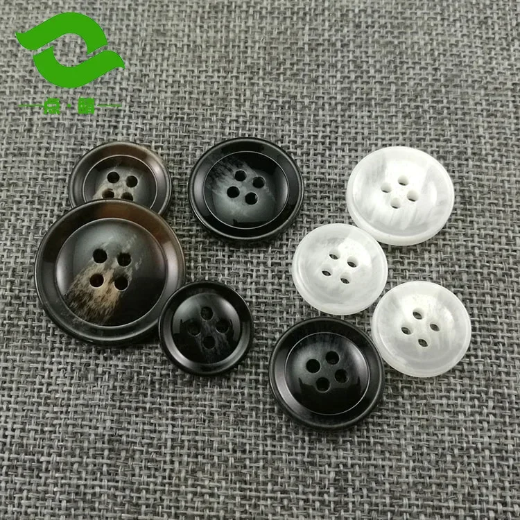Fashionable Resin Button Sweater Accessories Four Eyes Suite Jacket Clothing Fasteners Solid Color Clothes Buttons For Men Women