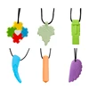 1ps Baby Silicone Teether Kids Chew Necklace Sensory Chewy Pendant Oral Motor Toys Therapy Tools for Autism ADHD chidren's goods 1