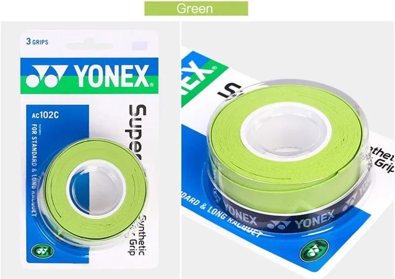 Description Picture 6 of itemYONEX 3 Grips/Pack Cloth AC102 AC102EX 102C Hand Glue Tennis Badminton Racket Professional Anti-slip Rackets Padel Sticky Grip