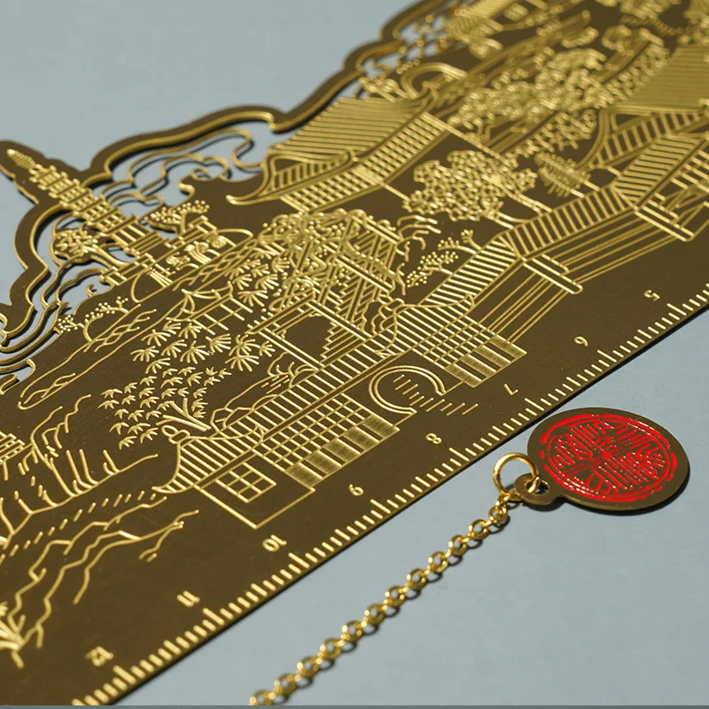 금속 책갈피 자 - 학생, 교사, 사무실, 학교용 책갈피 측정 도구