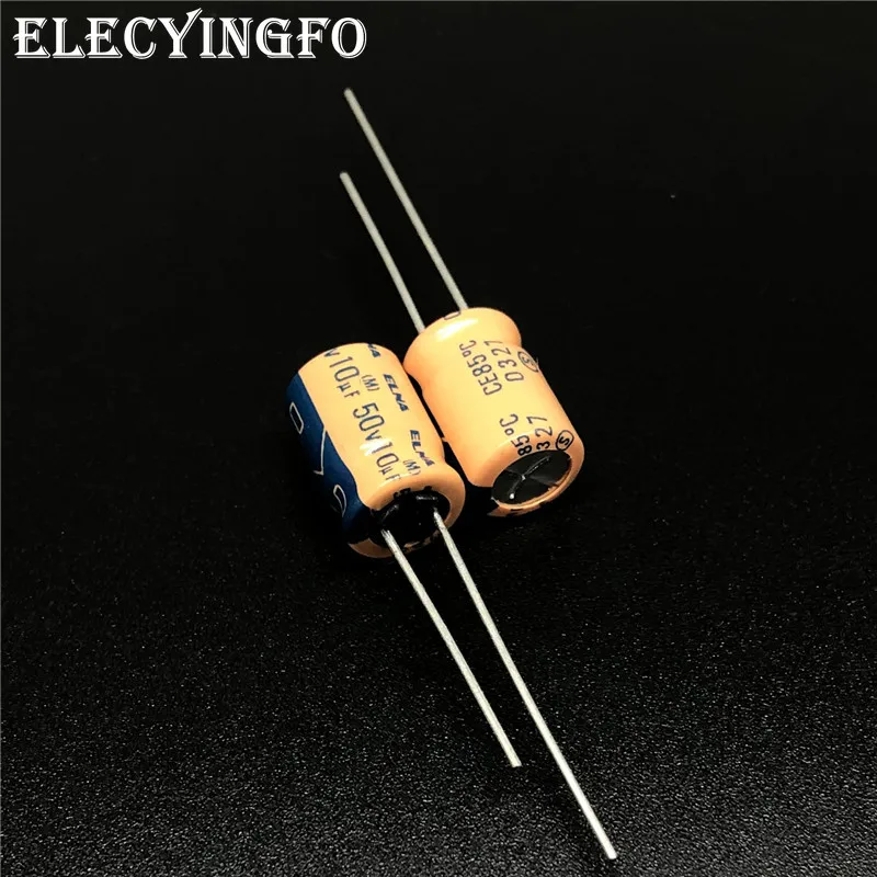 10uF 50V10uf ELNA 8x11mm Audio Capacitor Aluminum Electrolytic Capacitor 10pcs/100pcs
