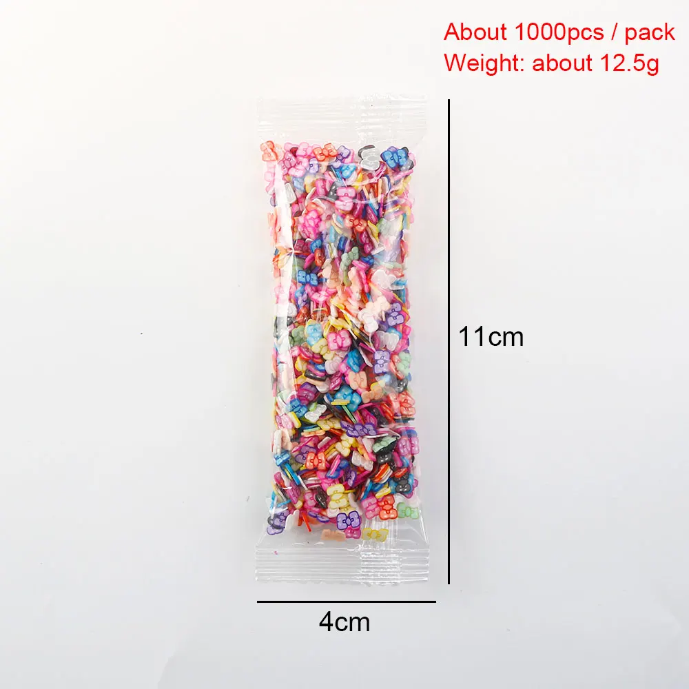 Mix Fruit Soft Clay Slime Animal Flower Slice Resin Filler 1000pcs Nail Art Epoxy Mold DIY Crafts Making polymer clay slices craft toys craft supplies