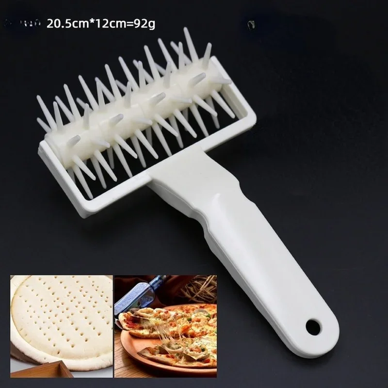 1pcs Pizza Rolling Pin Punch Pastry Roller Pin Biscuit Dough Pie Hole Embossing Dough Roller Lattice Craft Baking Cooking Tool roller cutter pizza roller pin