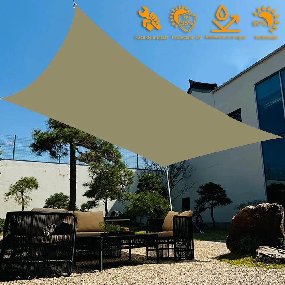 Summer Outdoor Impermeabile E Uv Shade Sail 300D Oxford Cloth Shade Canvas Garden Terrazza Baldacchino Camping Sun Shelter