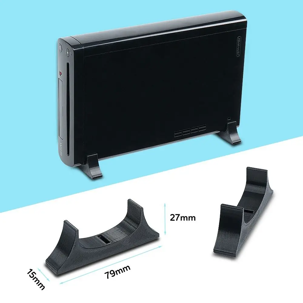 3D 인쇄 수직 스탠드 냉각 공간 절약형 수평 홀더 환기 Nintendo Wii U 게임 콘솔 지원 강화